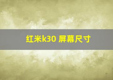 红米k30 屏幕尺寸